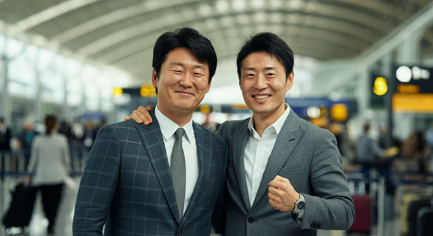 ソウルのビジネス街の街並み（仮画像）